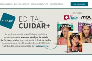 Edital Cuidar+ beneficiará ONGs com até R$ 120 mil