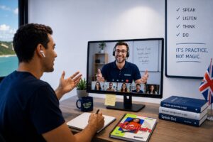 Contra a onda dos apps, curso de inglês aposta no professor